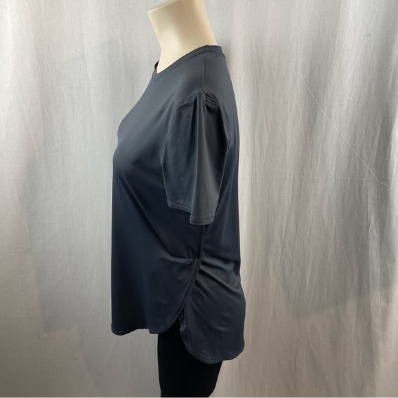 Athleta Dark Grey (Matches ALO Yoga Anthracite) Short Sleeve Hi-Low T-Shirt S - Picture 4 of 8